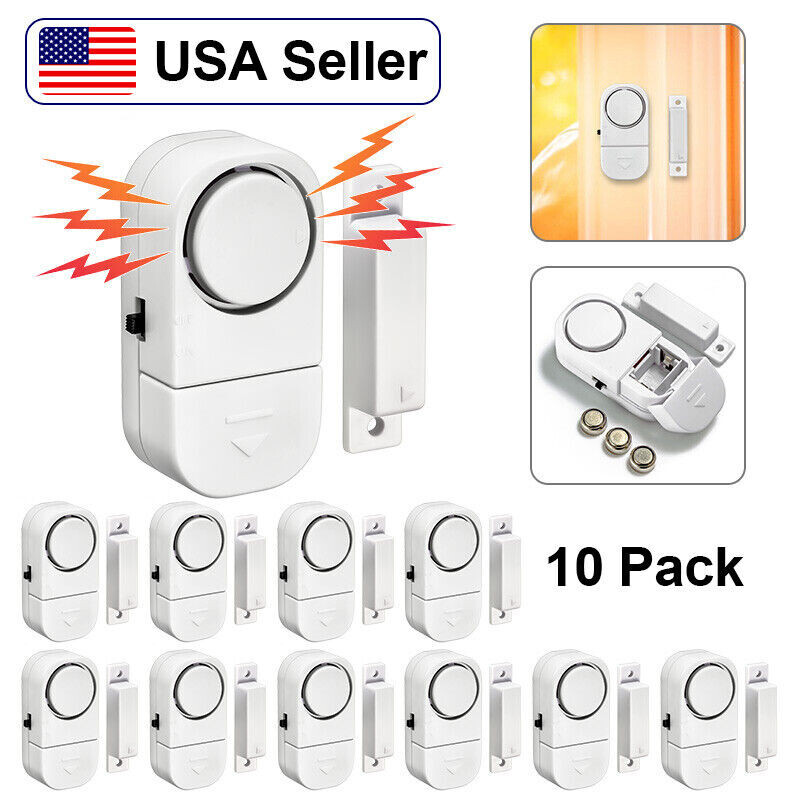 10 PCS WIRELESS Home Window Door Burglar Security ALARM System Magnetic Sensor