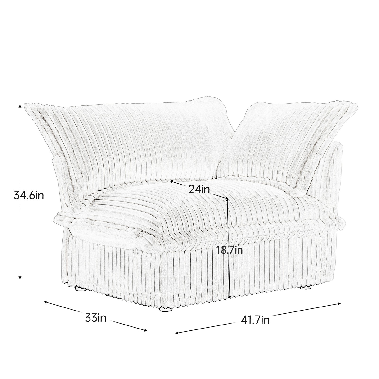 Koala sofa RSF W/1 Pillow -Black