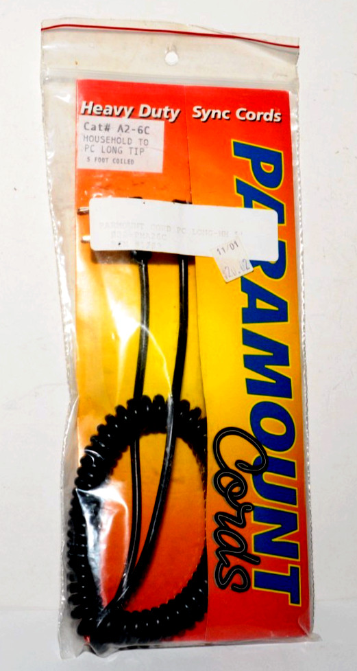 HOUSEHOLD TO PC LONG TIP SYNC CORD- PARAMOUNT- UNUSED-HEAVY DUTY