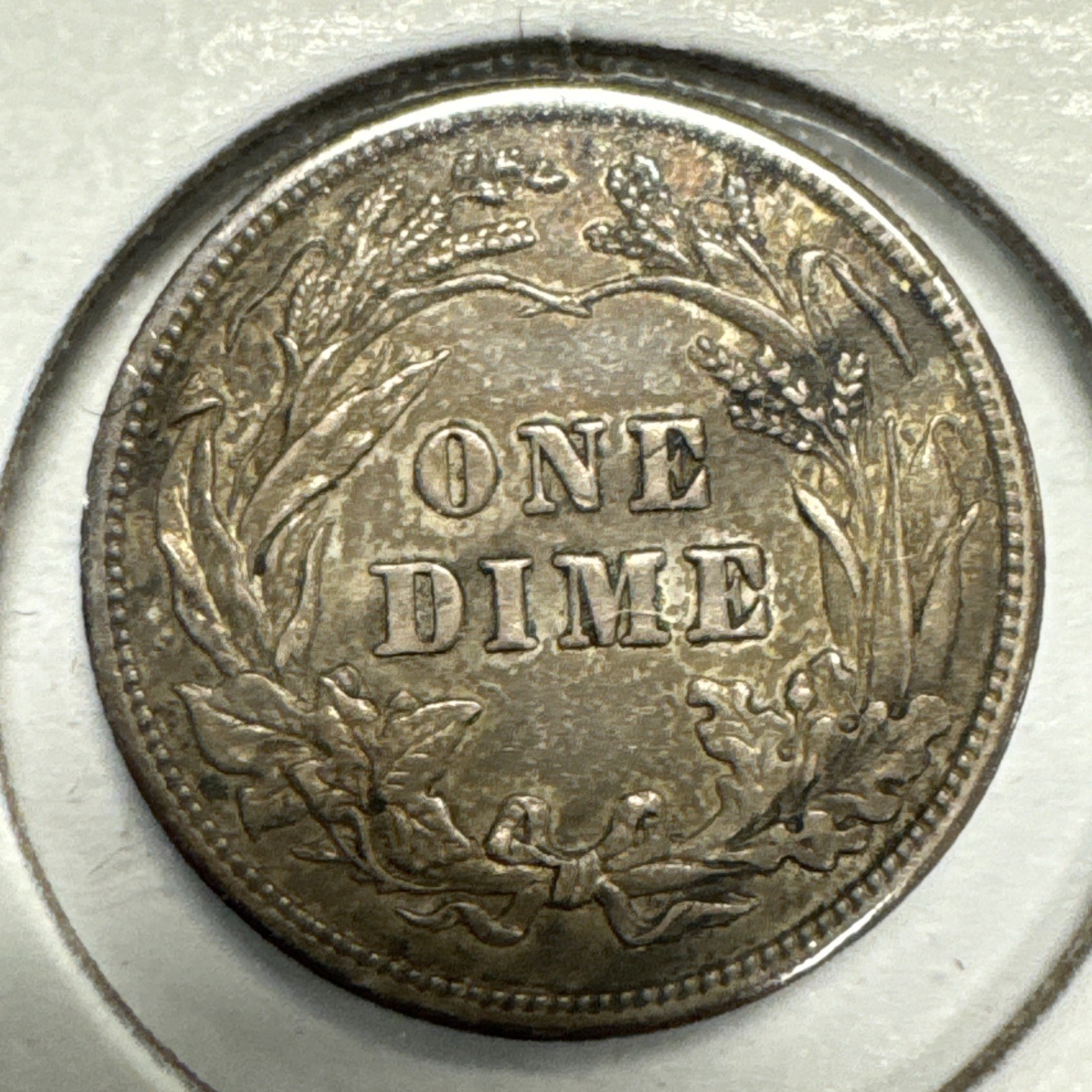 1903 Barber Silver Dime AU Details Scratched