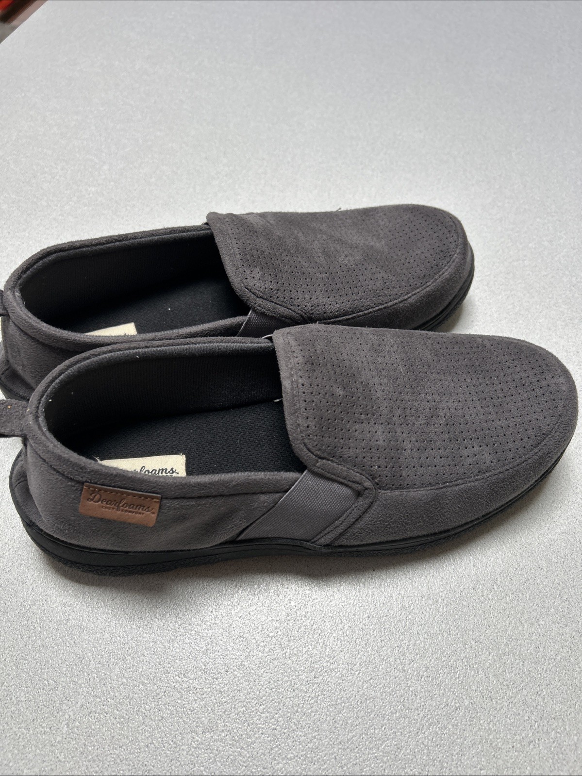 mens dearfoam slippers 11-12