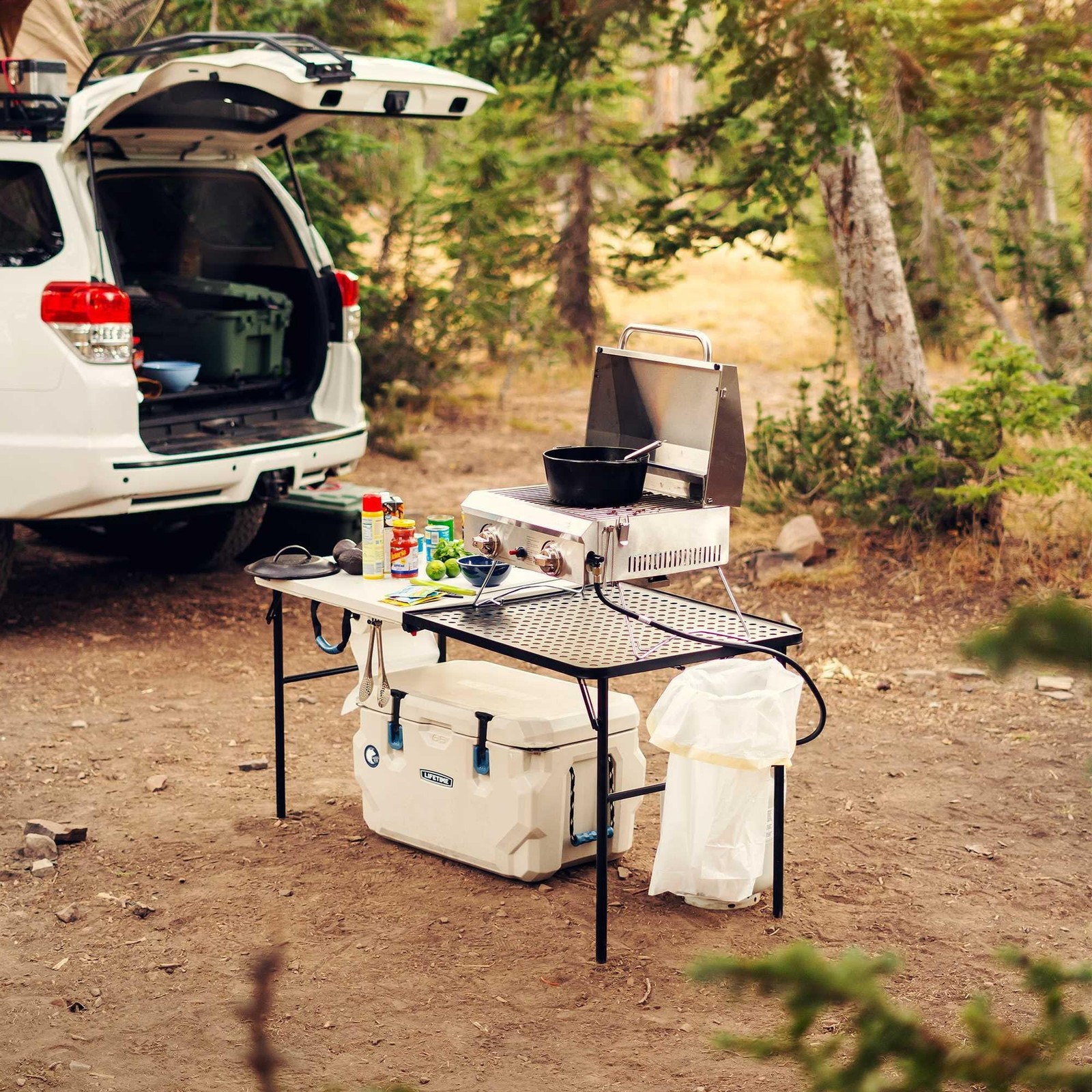 Lifetime Products 5-ft Fold-in-Half Camping Table, White, 280875