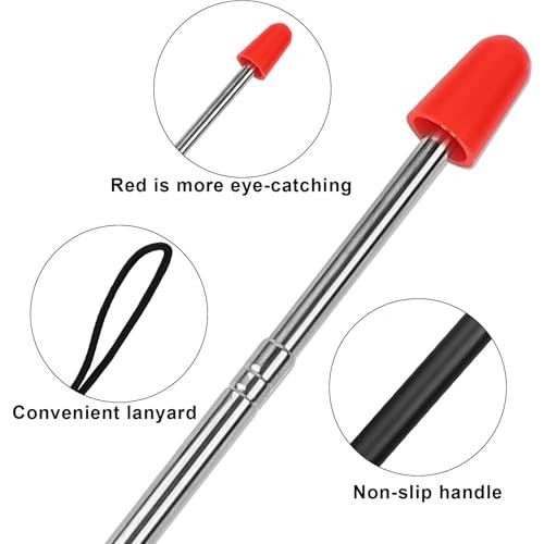 Telescopic Teachers Pointer Stick Retractable Teaching Pointer, 47.24in