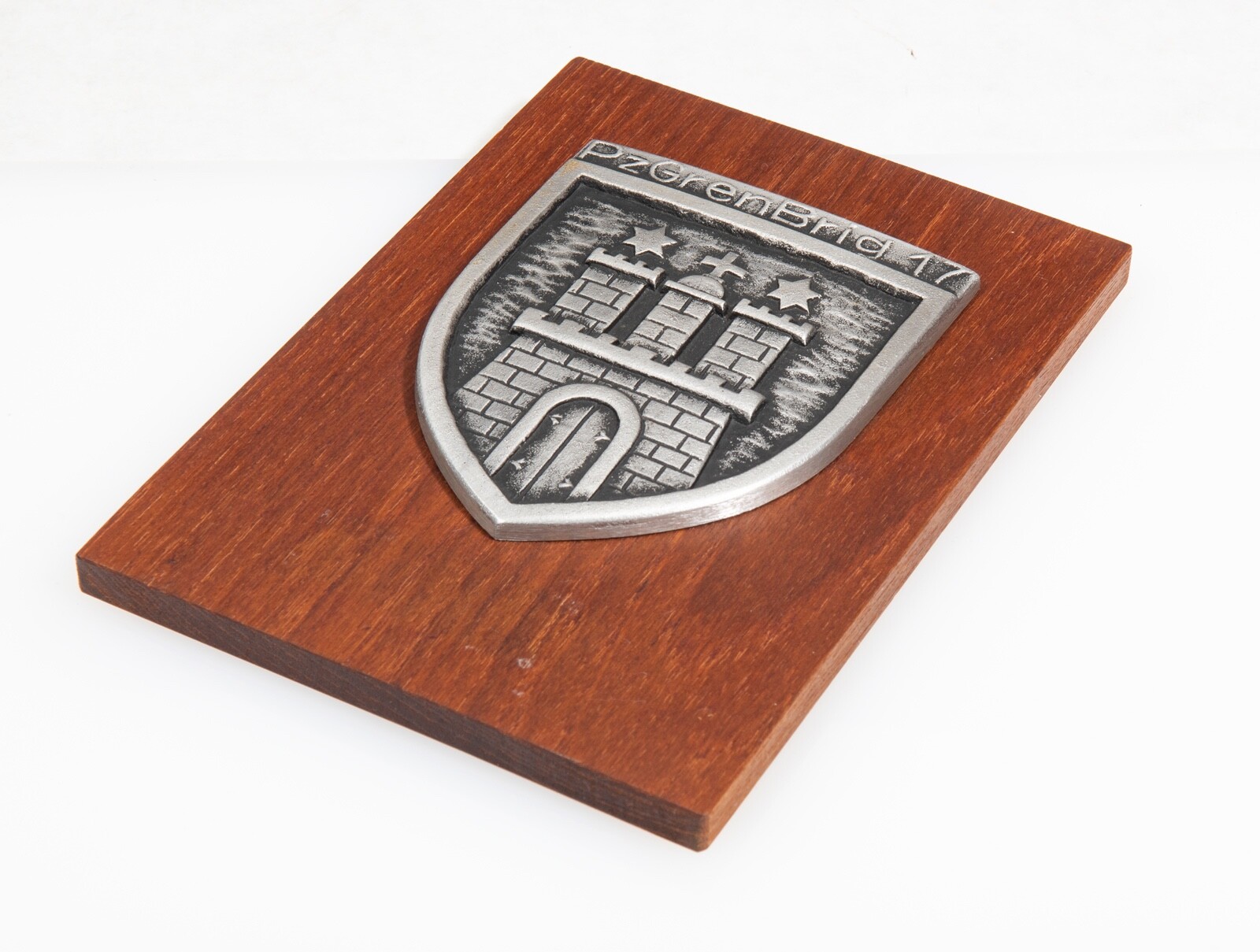 Vintage Panzer Grenadier Brigade 17 Plaque Hamberg Germany Werner Geise