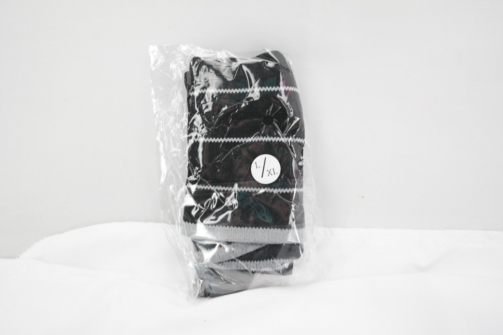 5 Pack L/XL Therapy Padded Support Compression Socks Black/Grey / TF