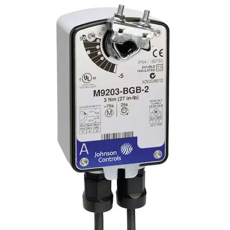 Johnson Controls M9203-Bga-2 Electric Actuator, 27 In.-Lb., -22 To 140