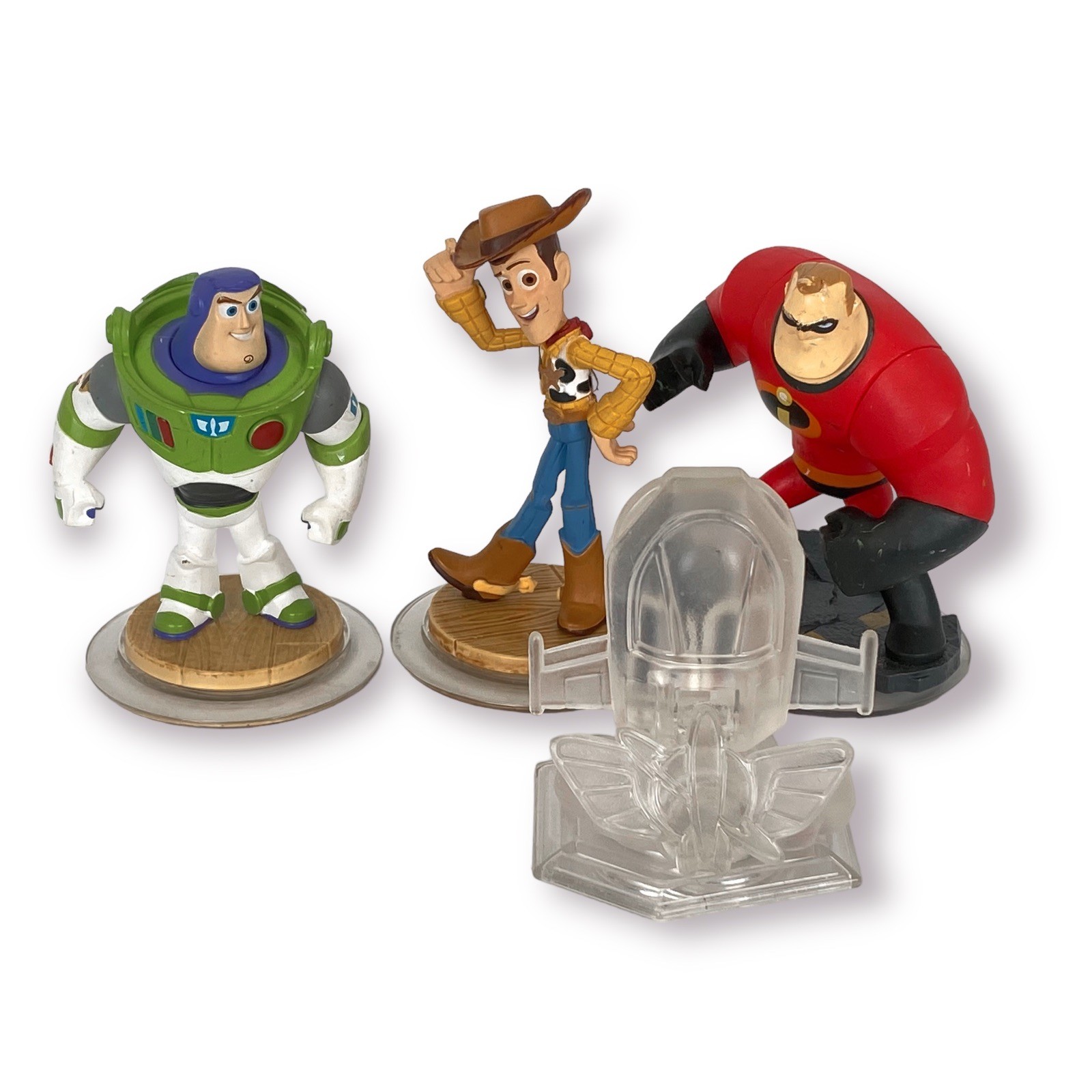Toy Story Woody, Buzz Lightyear also Mr Incredible Wii Infinity Lot of 4 Figures