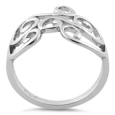925 Sterling Silver Swirl Ring