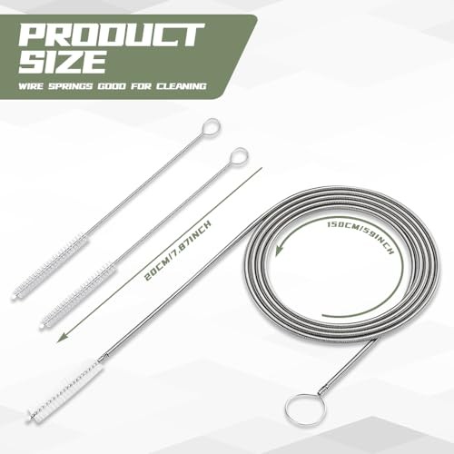 Long Wire Brush, 155CM Stainless Steel Pipe Cleaners Brush, Flexible Auto