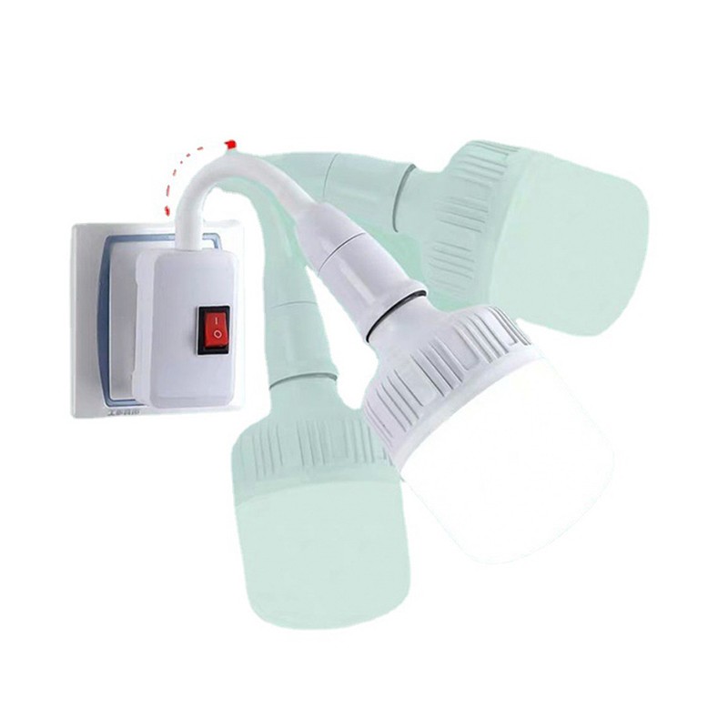 E27 Lamp Adjustable Light Flexible Bend Mobile Test LED Light Socket Light Plug