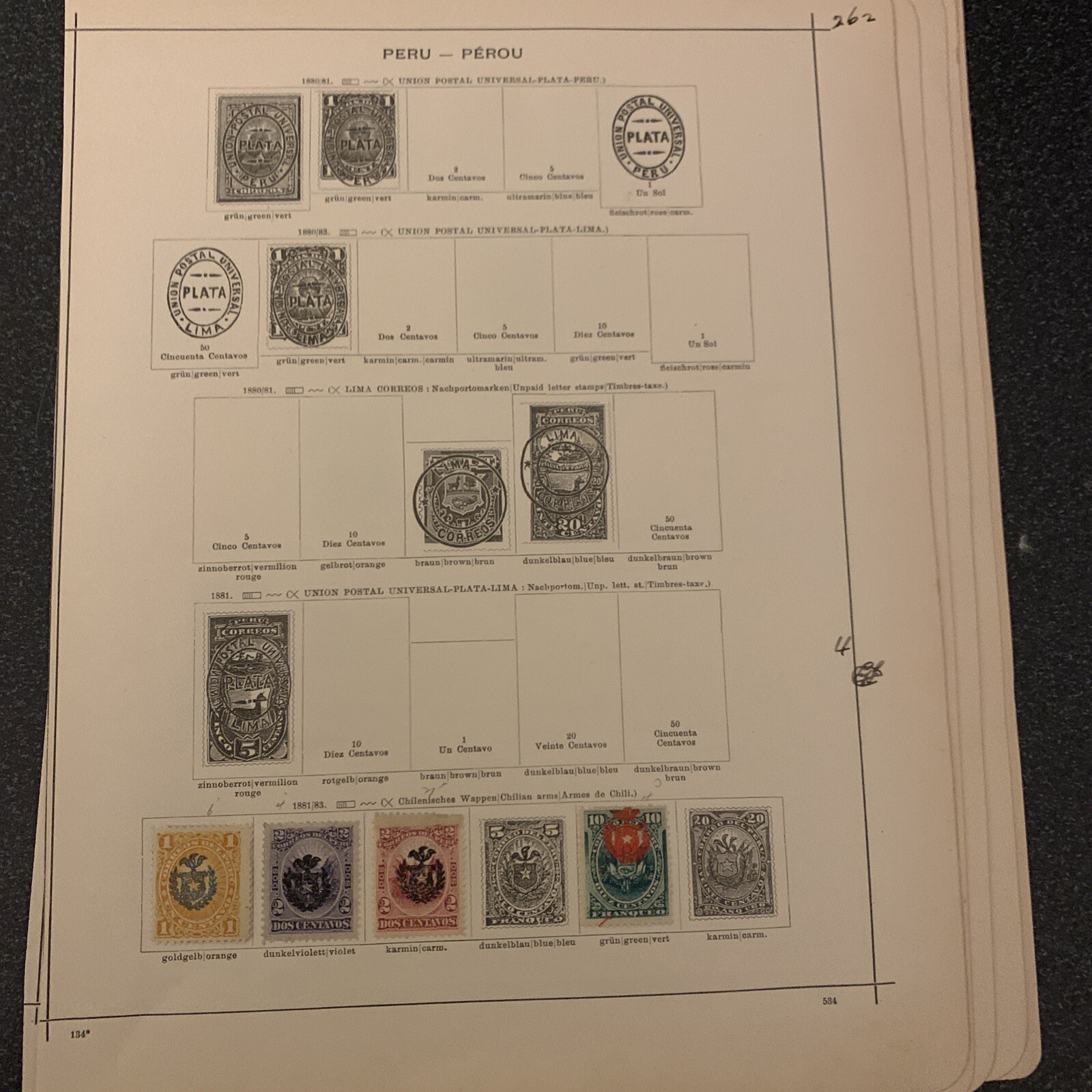 Peru Collection Fine Mint Hinged & Used on Pages