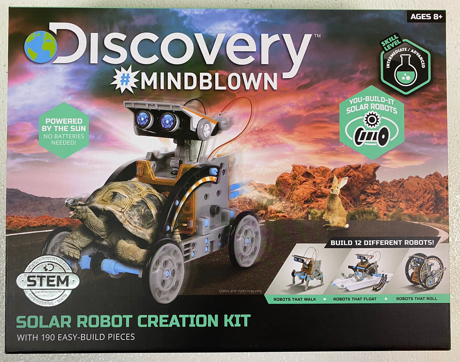 Discovery Mindblown Solar Robot Creation Kit 190 Pieces CIB Partially Built