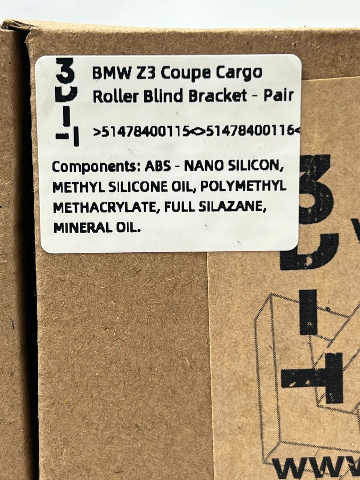 BMW Z3 Coupe Cargo Roller Blind Bracket 51478400115