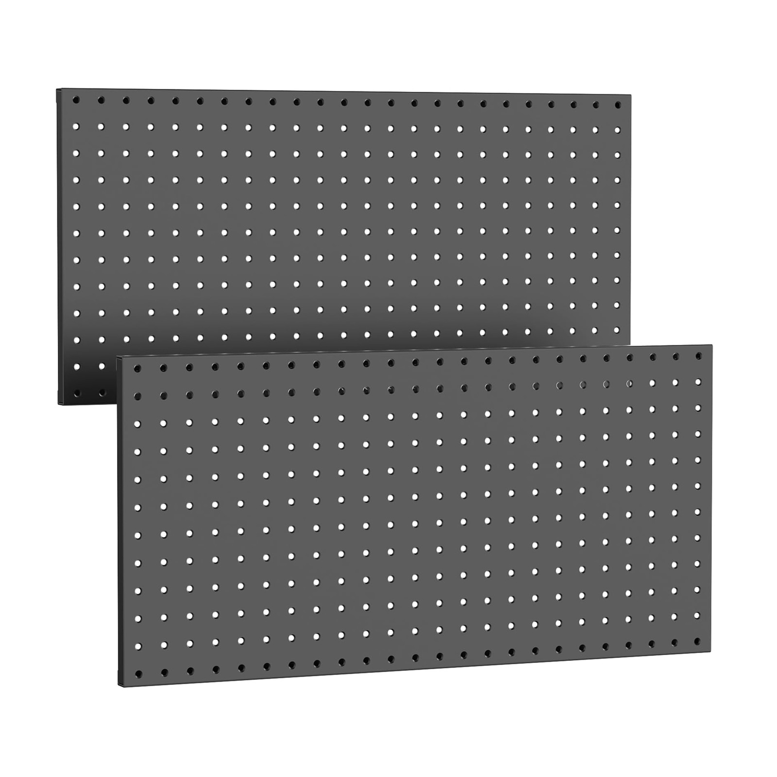 2 PCS Metal Pegboard Panels Wall Garage Tool Storage Modular Organizer Black