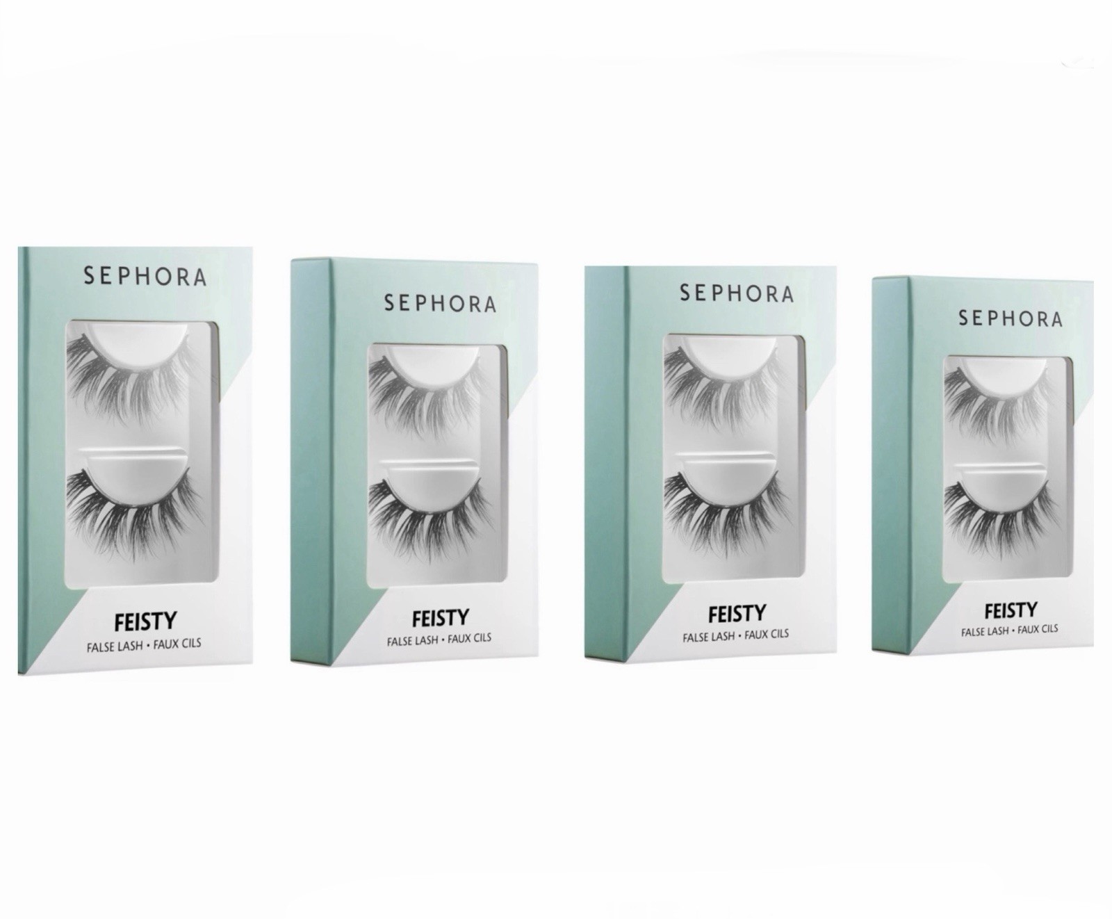 4x Sephora FEISTY False Lashes Dramatic Volume Dimensional Eye Effect NEW