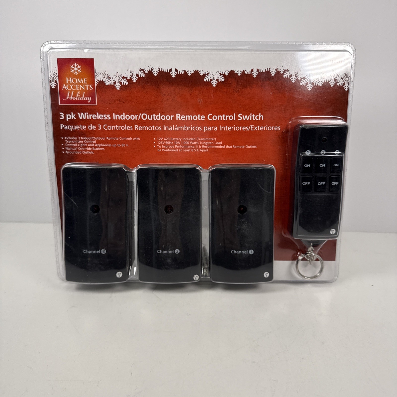 Wireless Remote Control Switch Indoor/Outdoor  3 Pack  Home Accents