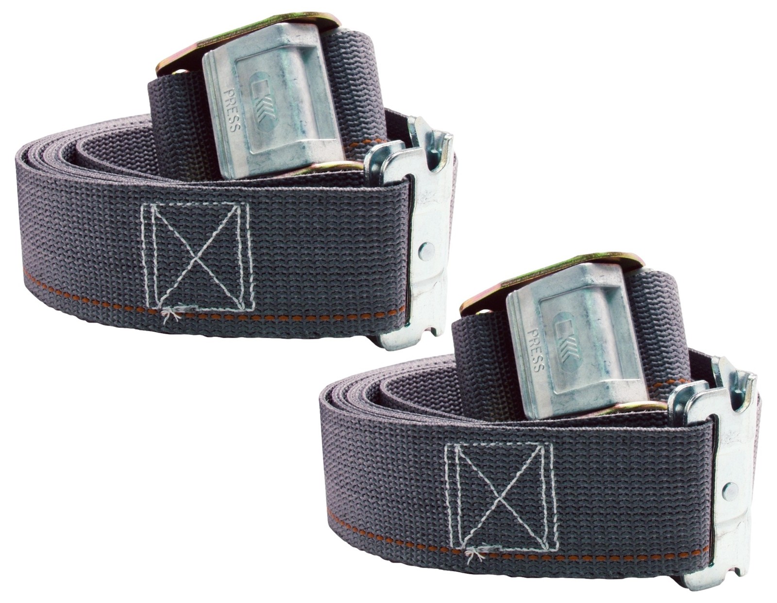 2 Lot Kinedyne 651601 Cargo Tie Down Strap 16 ft E-Track Cam Buckle Gray