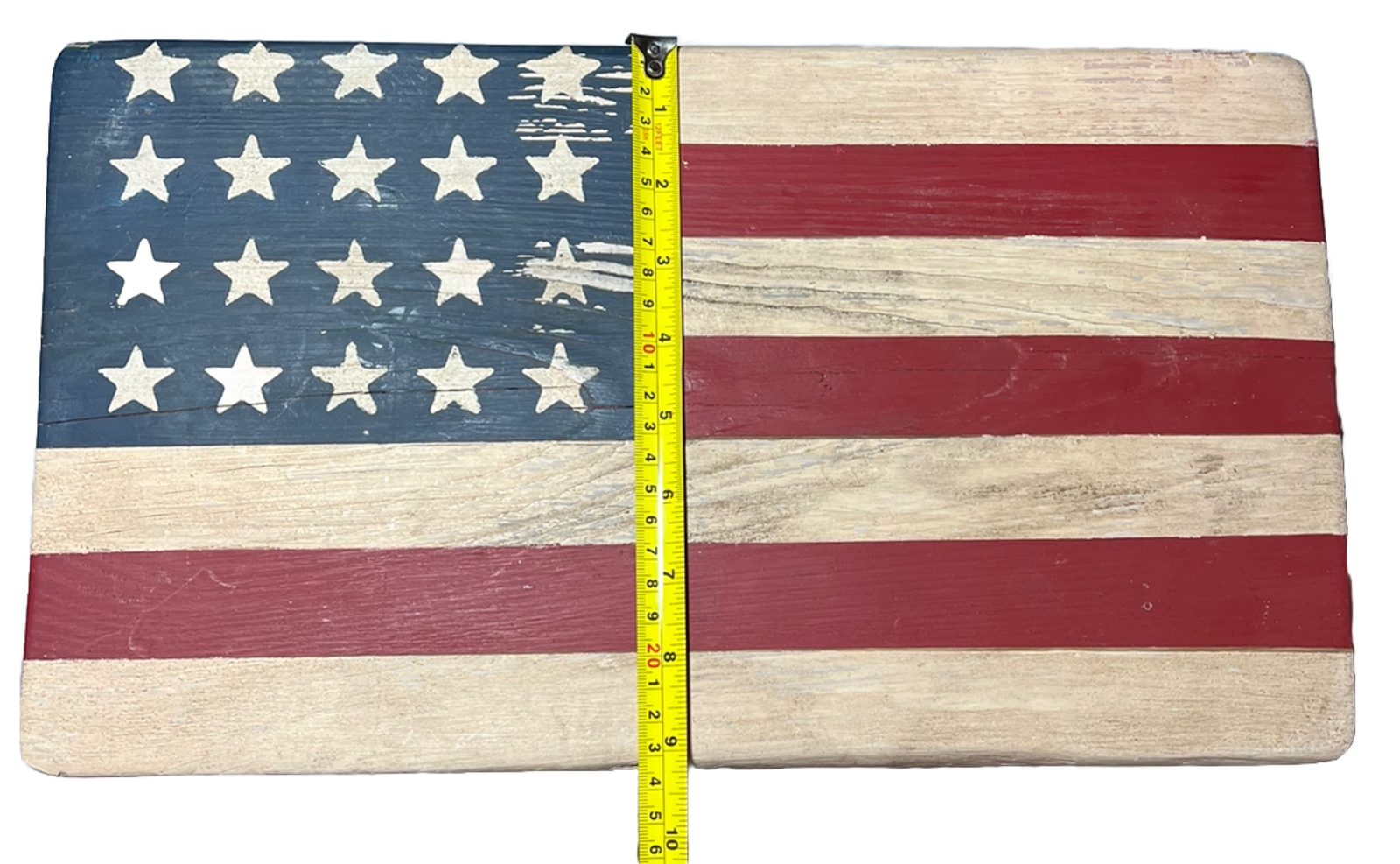 American Flag Wood Foot Stool