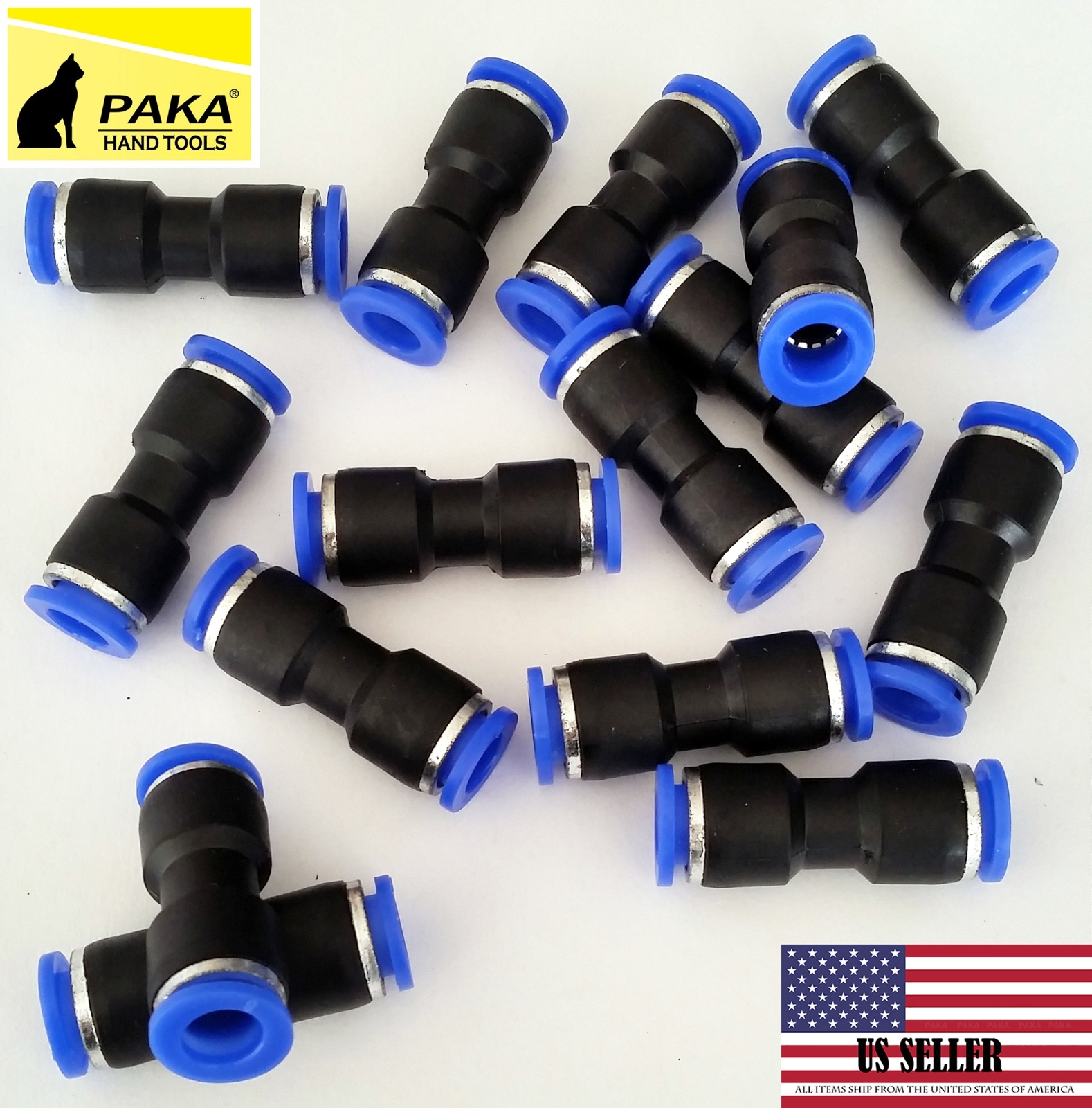 25 Pcs Air Pneumatic 5/16" to 5/16" (8mm) Straight Push in Connectors Quick