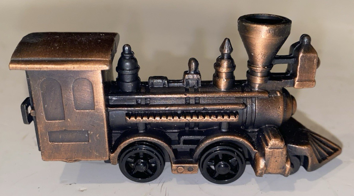 Vintage Die-Cast Miniature Train Steam Locomotive Pencil Sharpener with Original