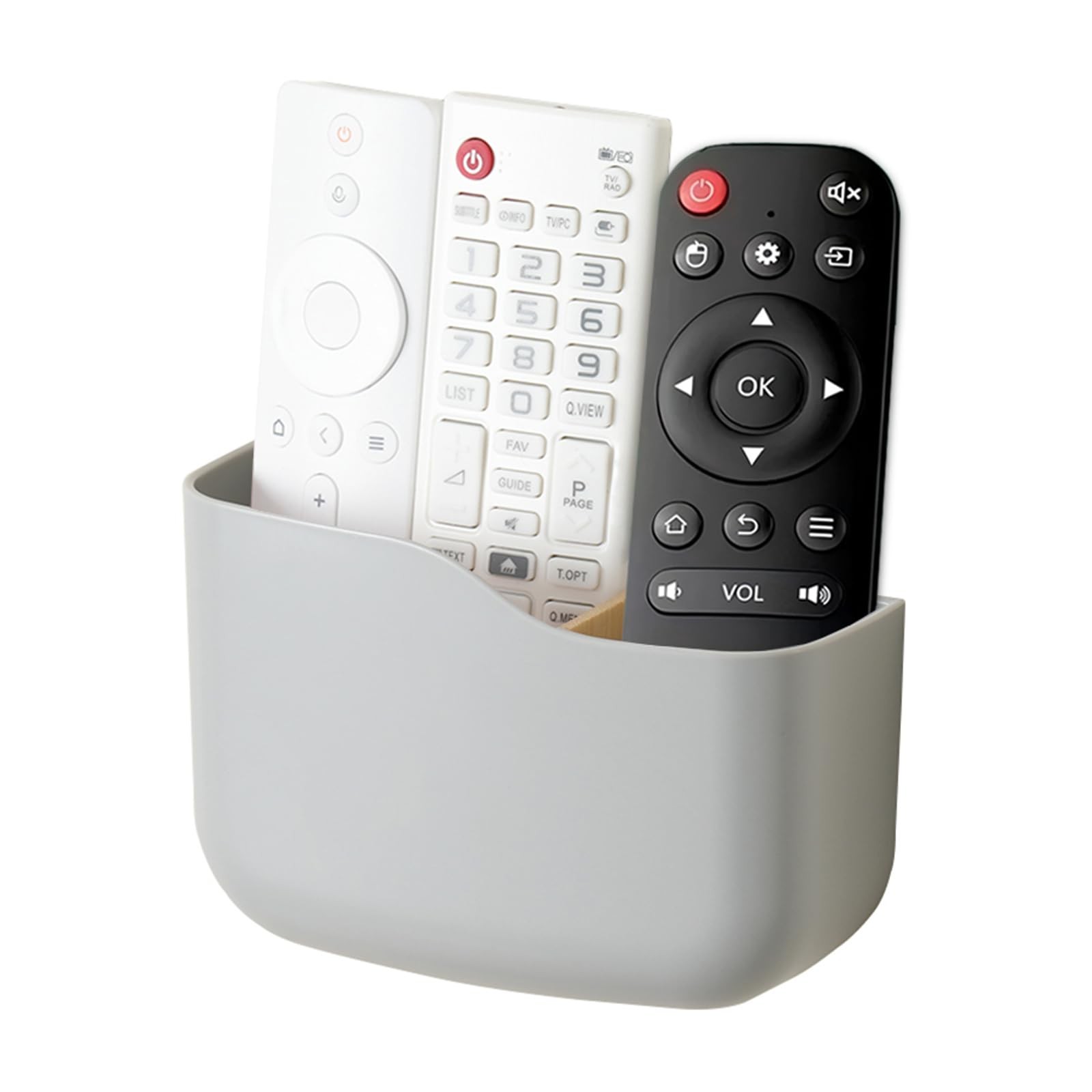 Adhesive Remote Control Holder Universal TV Remote Organizer Caddy Box Tray W...