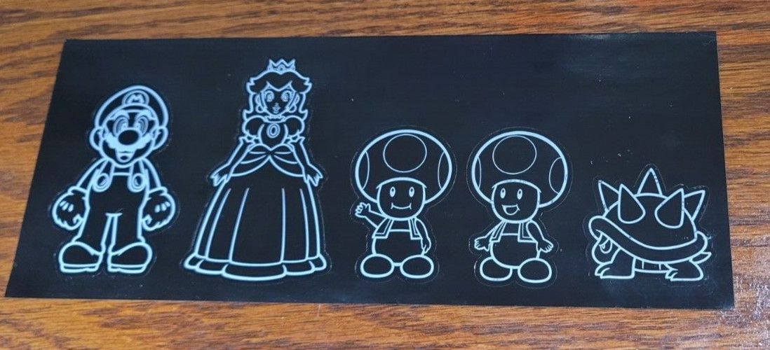Nintendo Switch Super Mario Bros Mario Peach Toad Stickers Vinyl Decal NEW