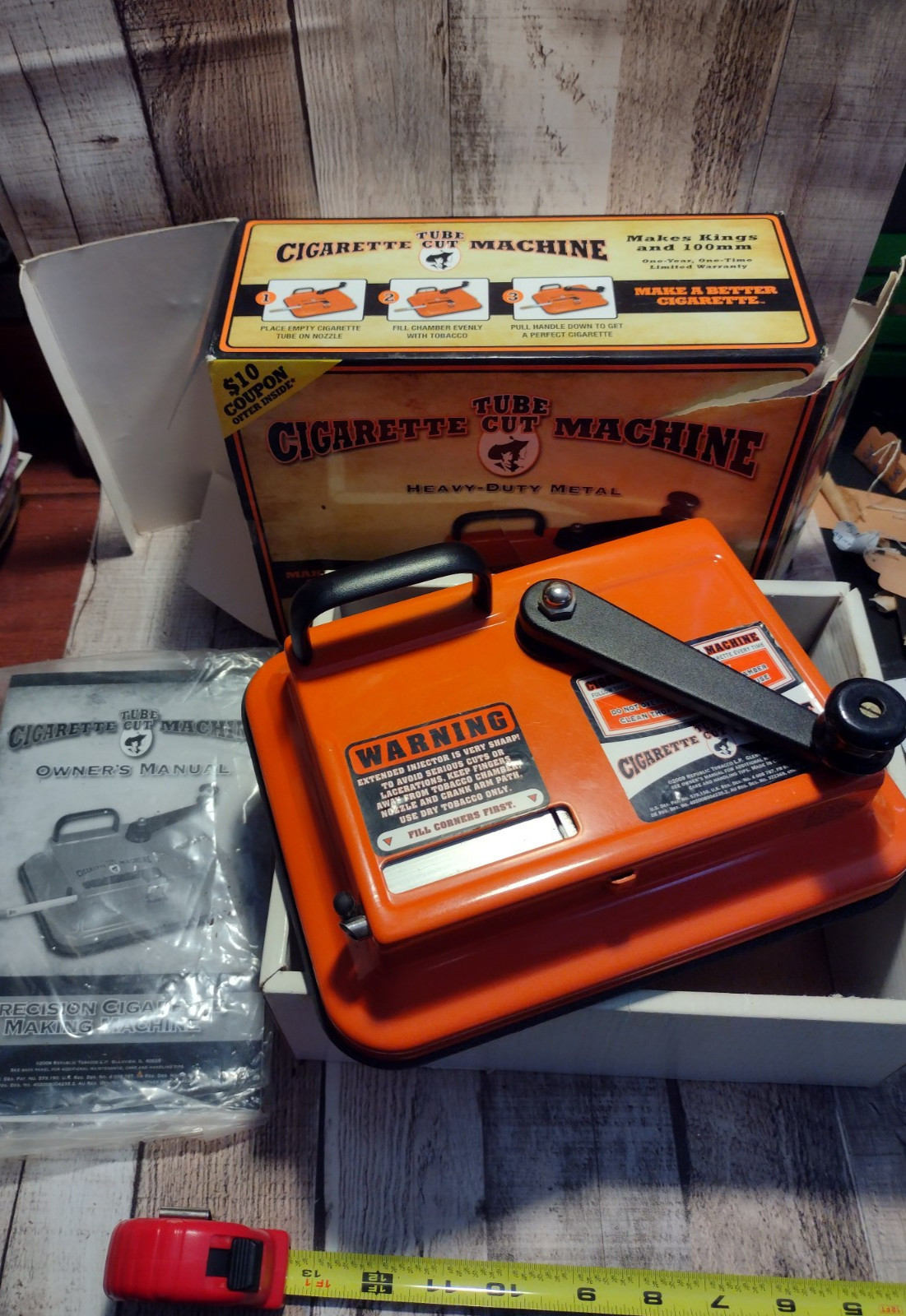 Tube Cut Tabletop Cigarette Making Machine Injector 100's & King Size