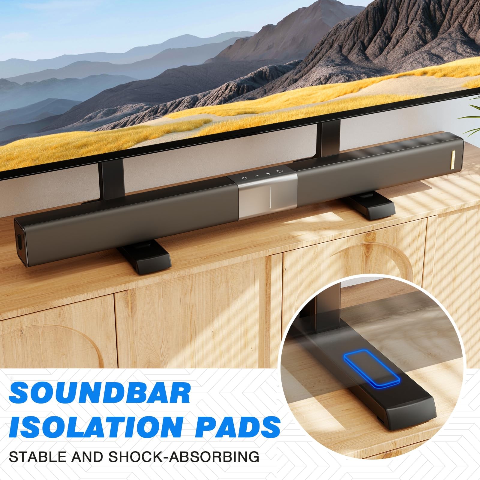 Universal TV Stand Base for 24-80 Inch TVs, Table Top TV Stand with Adjustabl...