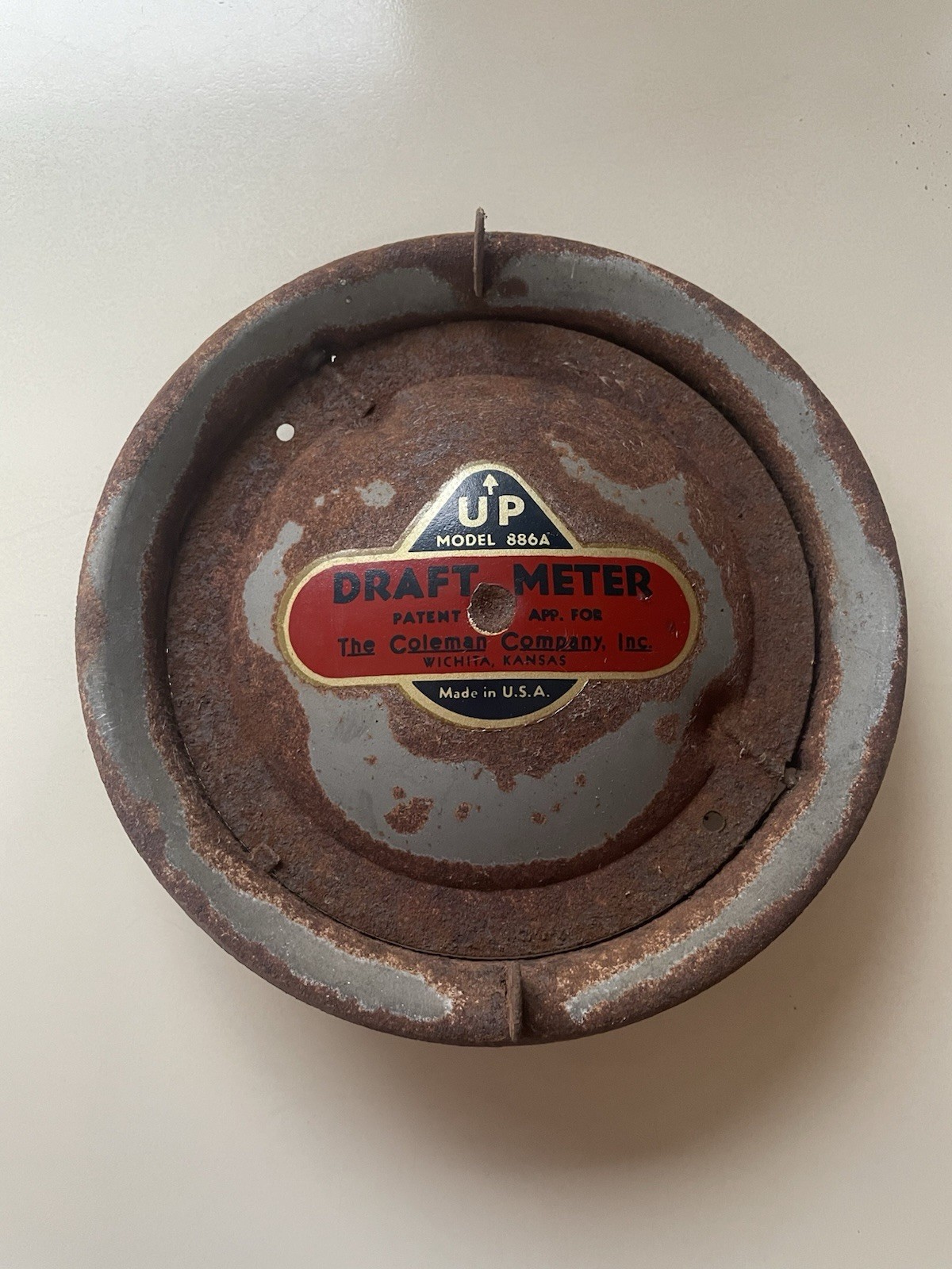 Vintage Draft Meter Door Coleman Co. Made in USA