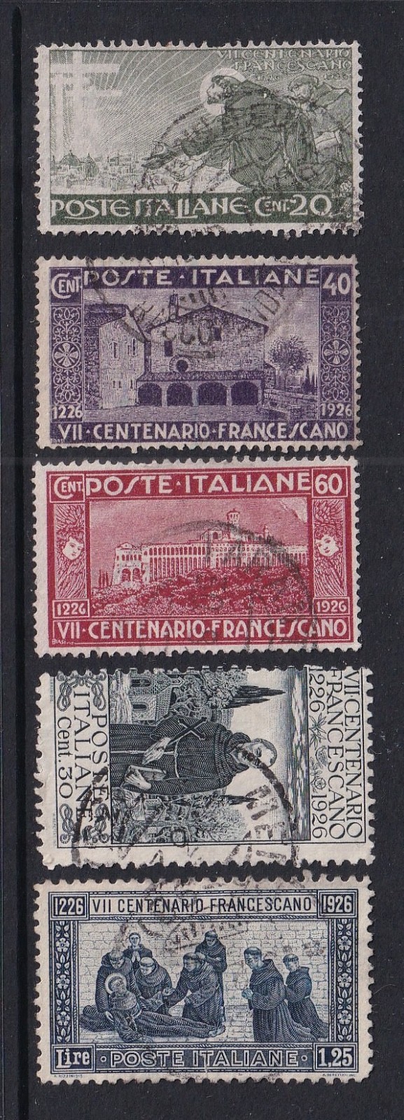 Italy Used Stamps Sc#178-182