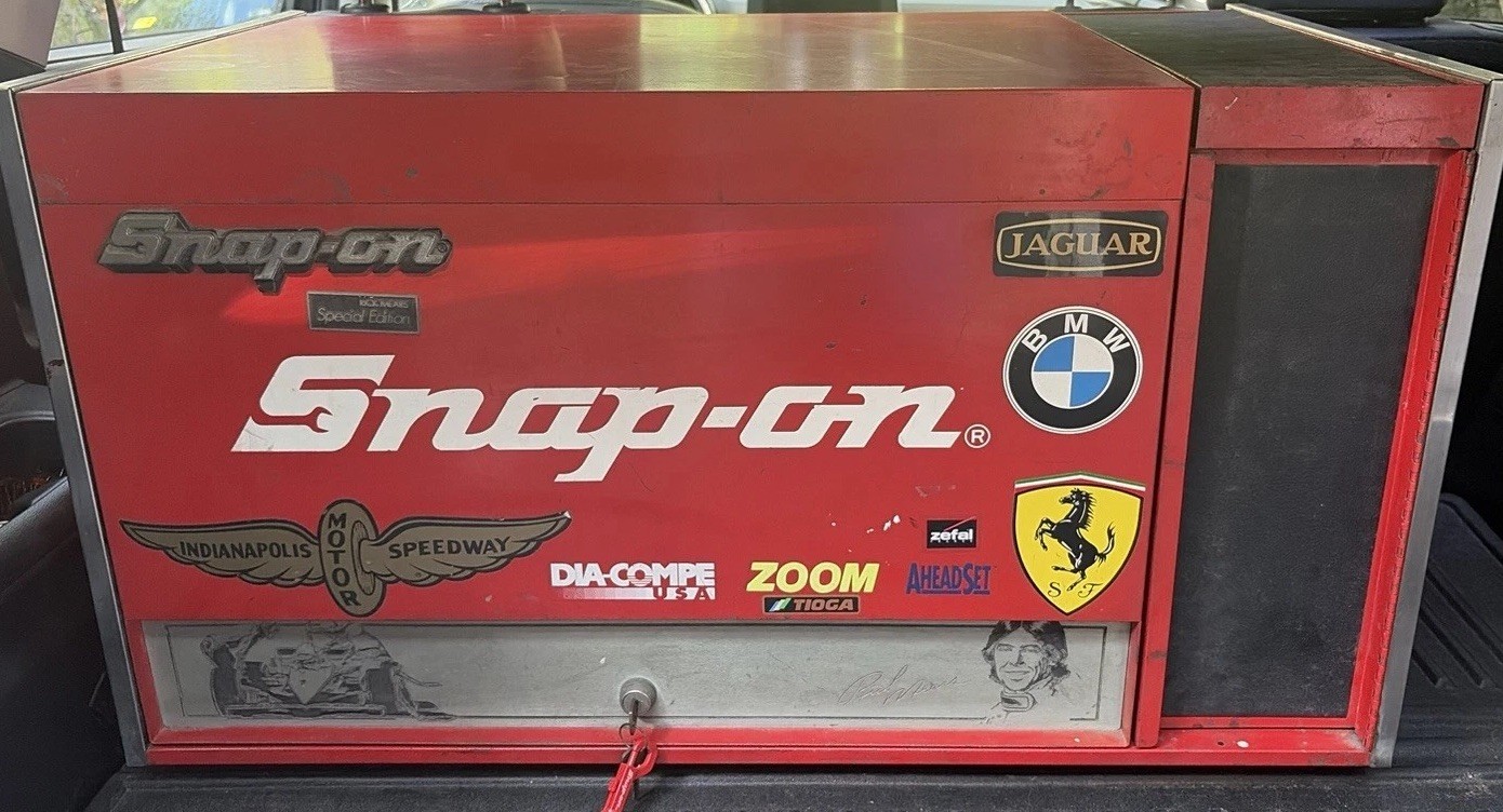 Vintage Snap-On Toolbox Rick Mears Special Edition Flip Top 12 Drawer 2 Keys