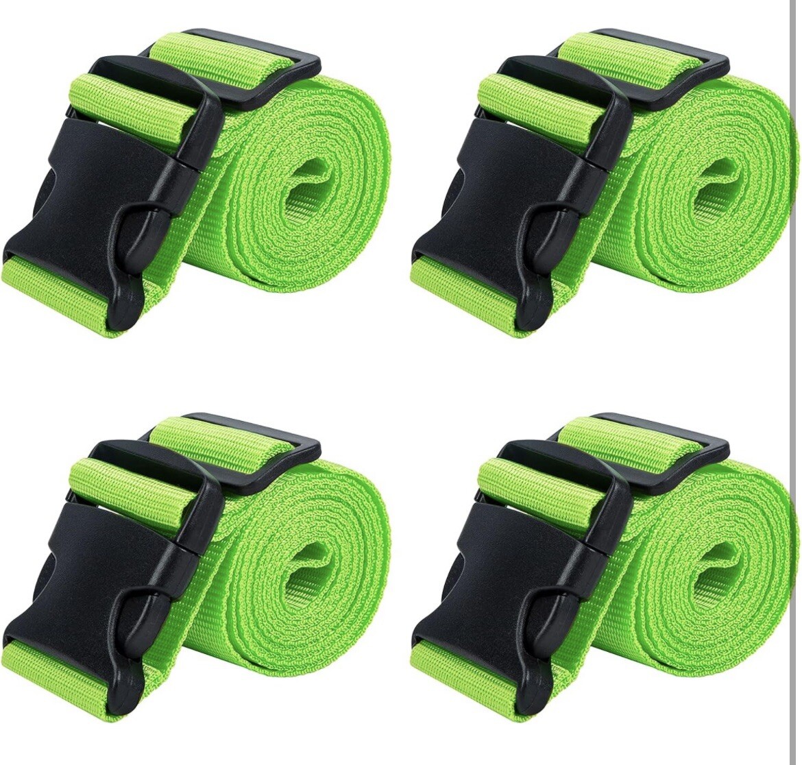4 PCS 74"X2" Luggage Straps Suitcase Belt Wide Adjustable Packing Straps