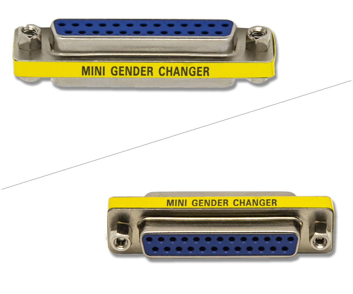 InstallerCCTV 25 Pin Serial Port Female/Female Adapter RS232, Gender Changer New