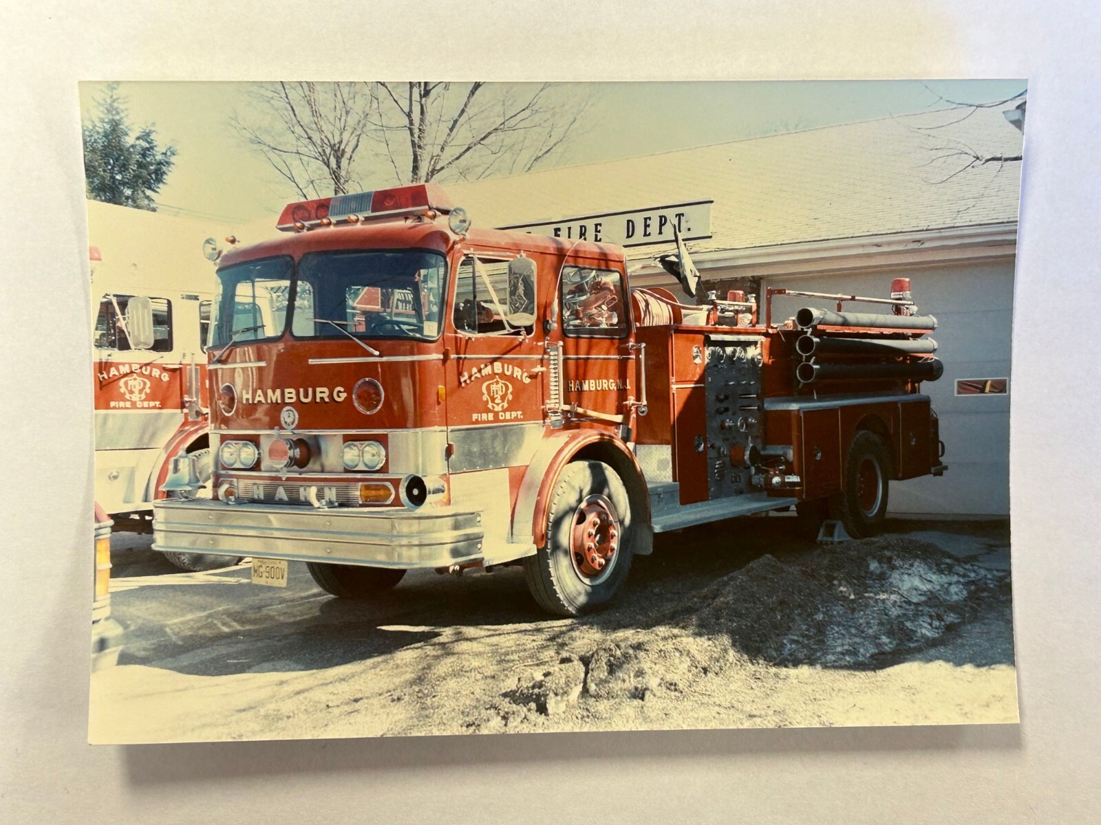 Hamburg NJ 1960s Hahn pumper Fire Apparatus Print A40