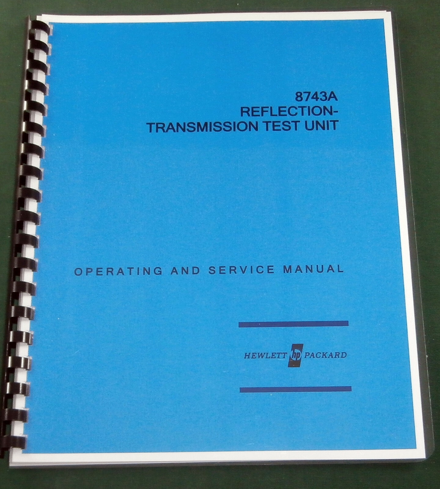 HP 8743A Operation & Service Manual: w/11"X17" Foldouts & Protective Covers