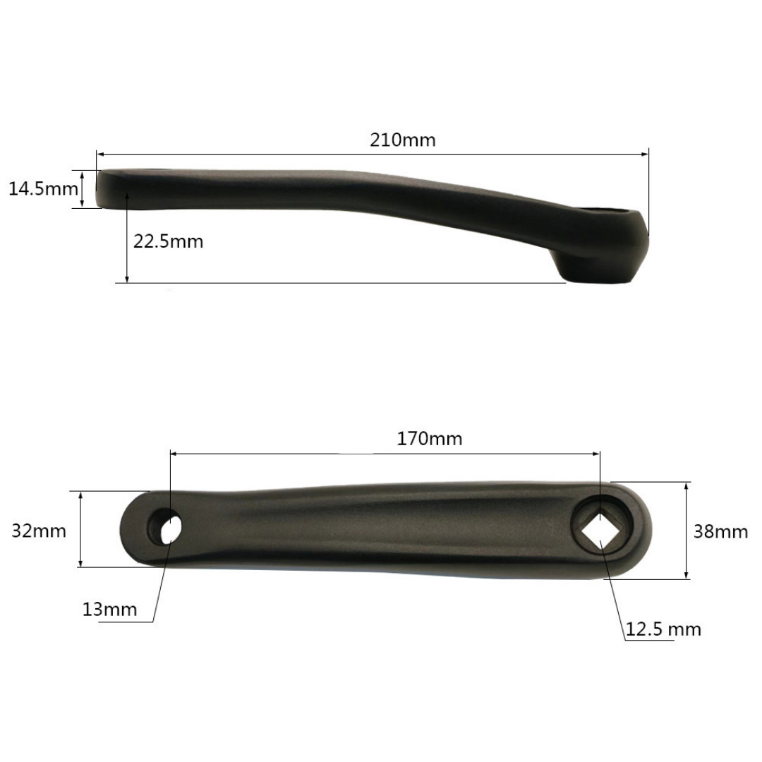 Crank Leg 170mm Aluminium Alloy Left Hand for Exercise Bike and Drive Motors