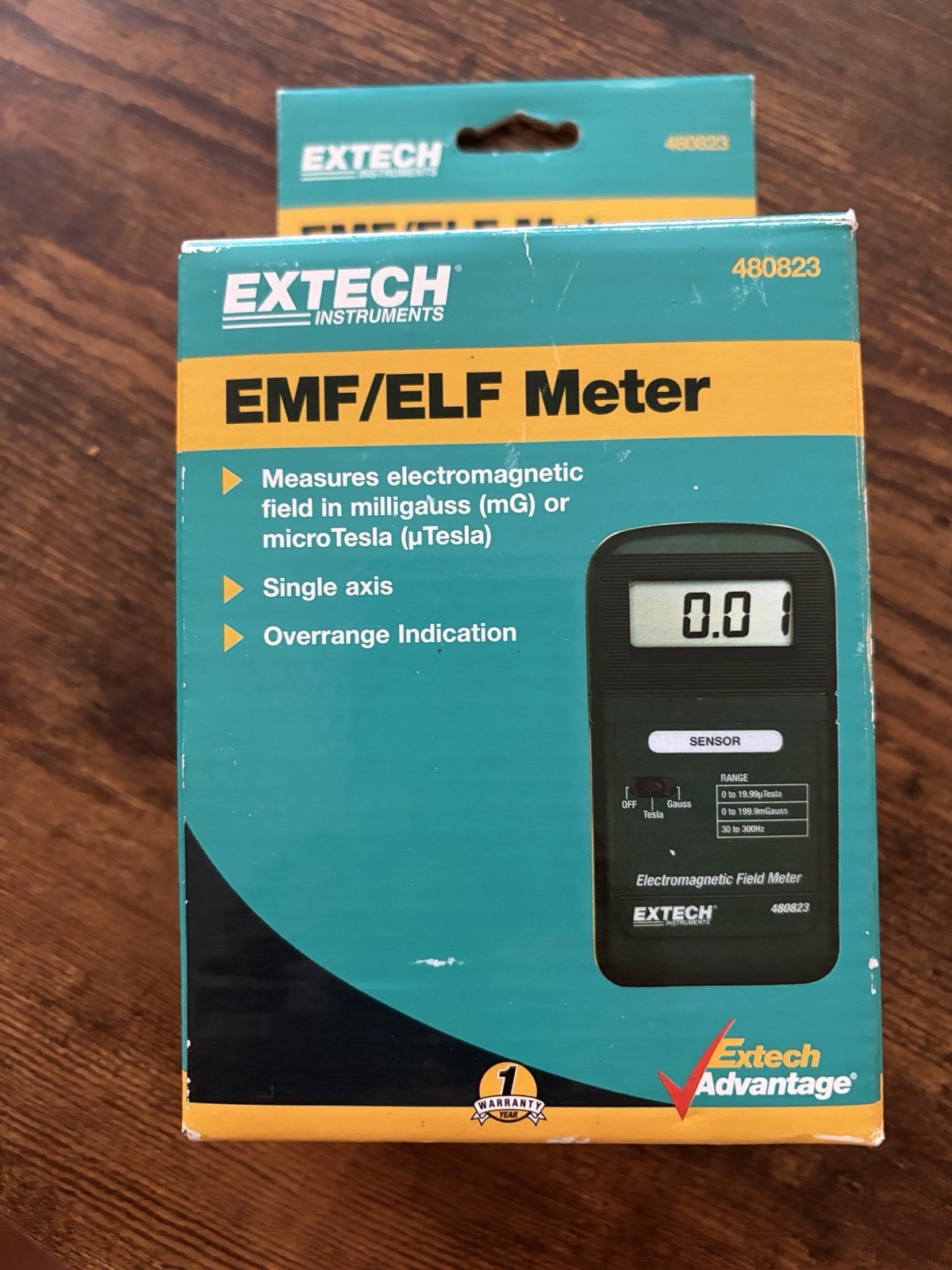 Extech 480823 Extremely Low Frequency Electromagnetic Field Meter EMF Elf