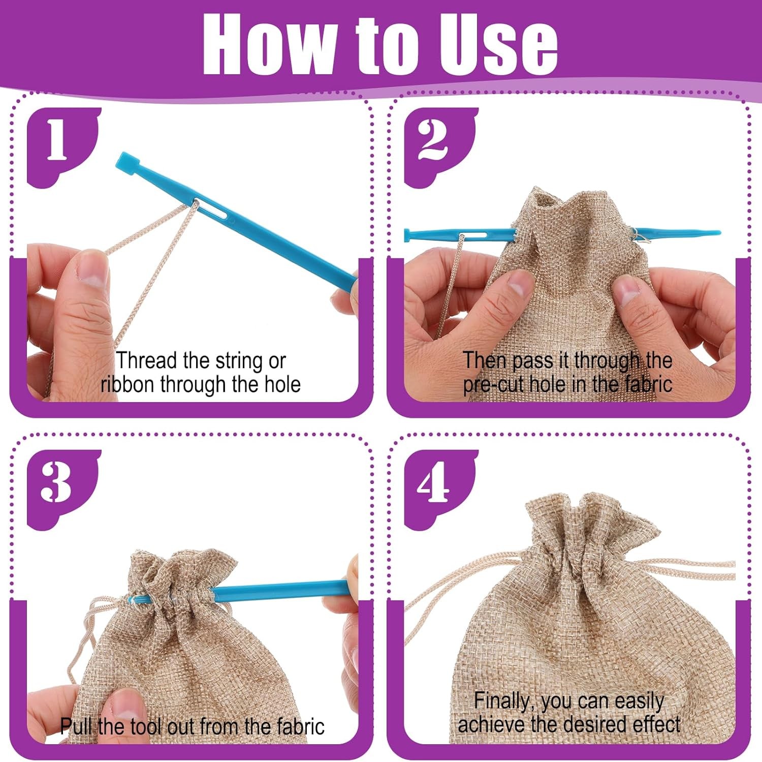 5Pcs That Purple Thang Sewing Tools, 5 Colors Plastic Sewing Tool Threader, Mult