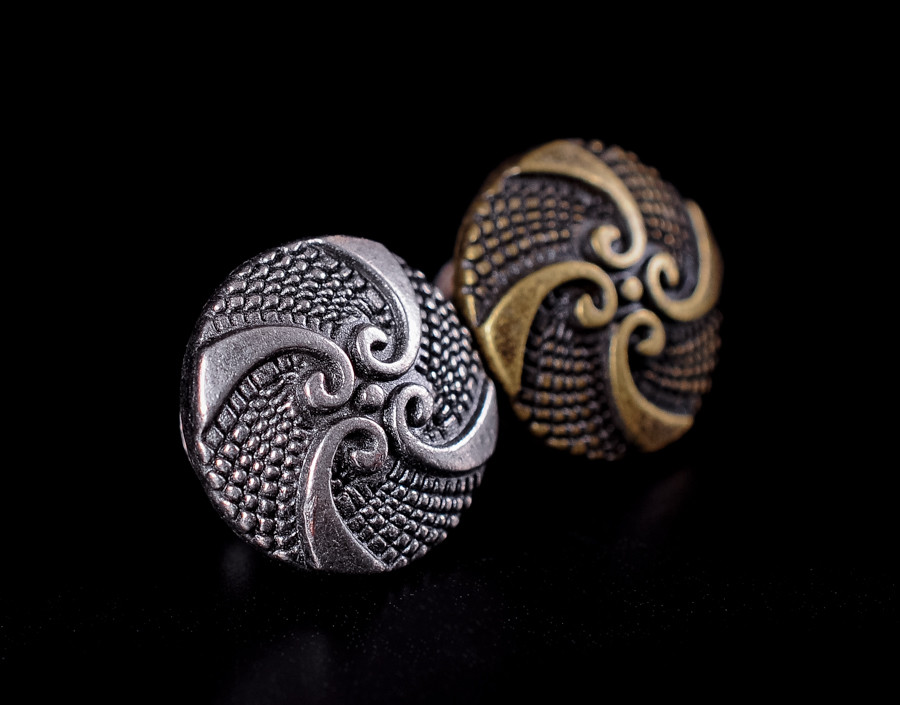 30X Silver Pattern Fast Rivet Studs Leathercraft Decor for Bracelets Bags Belts