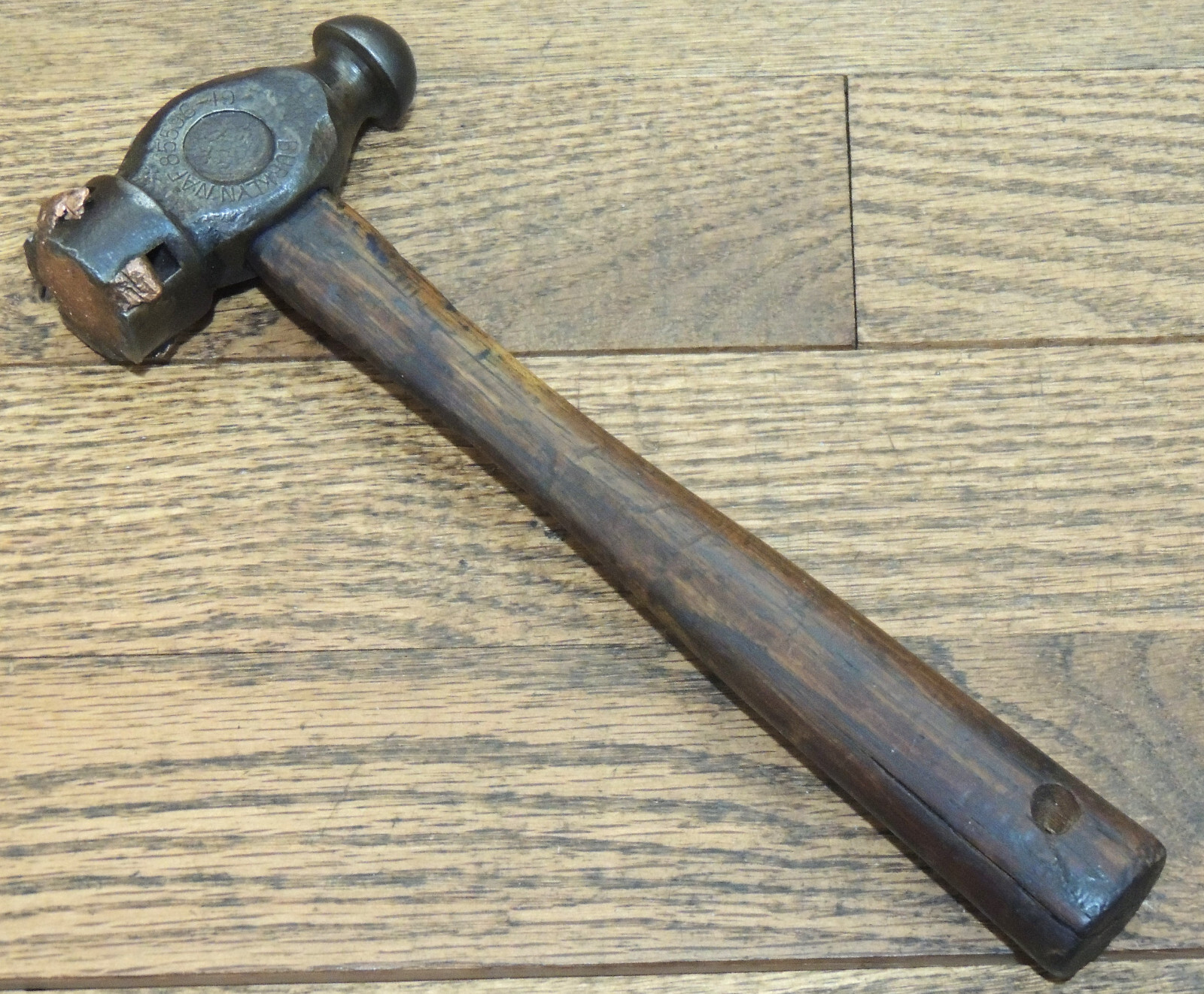 10 oz. BURKLYN NAF 85596-19 COPPER FACED BALL PEEN HAMMER-ANTIQUE HAND TOOL