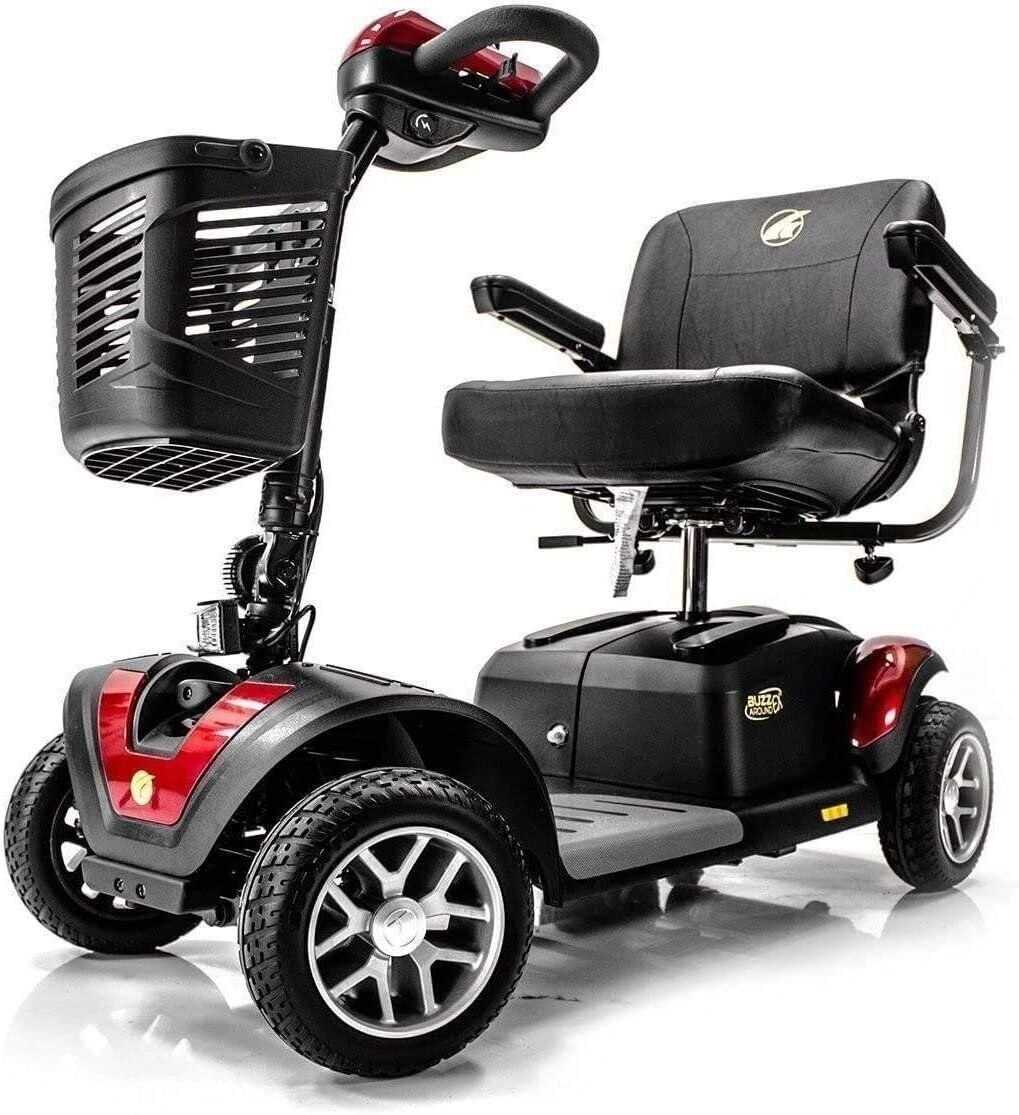 BUZZAROUND EX Extreme 4-Wheel Heavy Duty Long Range Travel Scooter, Red,...