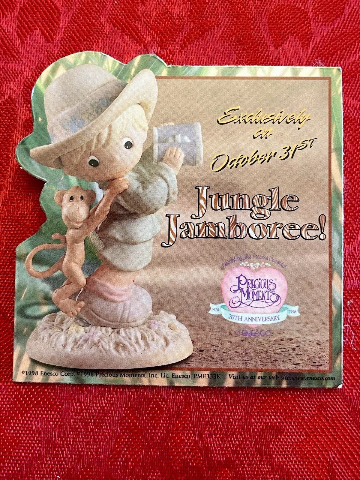 1998 Enesco Precious Moments “Jungle Jamboree” Pin PM353K No Box