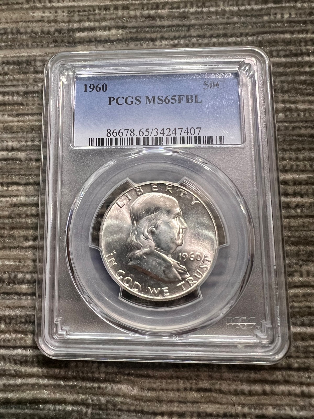 1960-P PCGS MS65 FBL Franklin Half - BLAST WHITE!!!