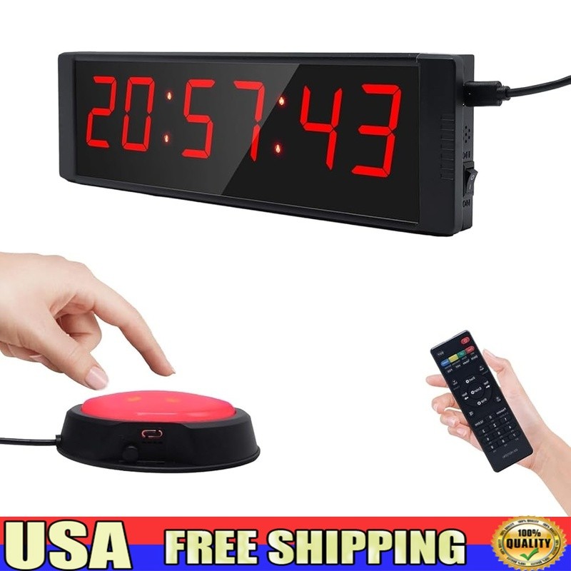 Gym Timer Countdown Stopwatch Remote Control LED Display Portable Workout Timer