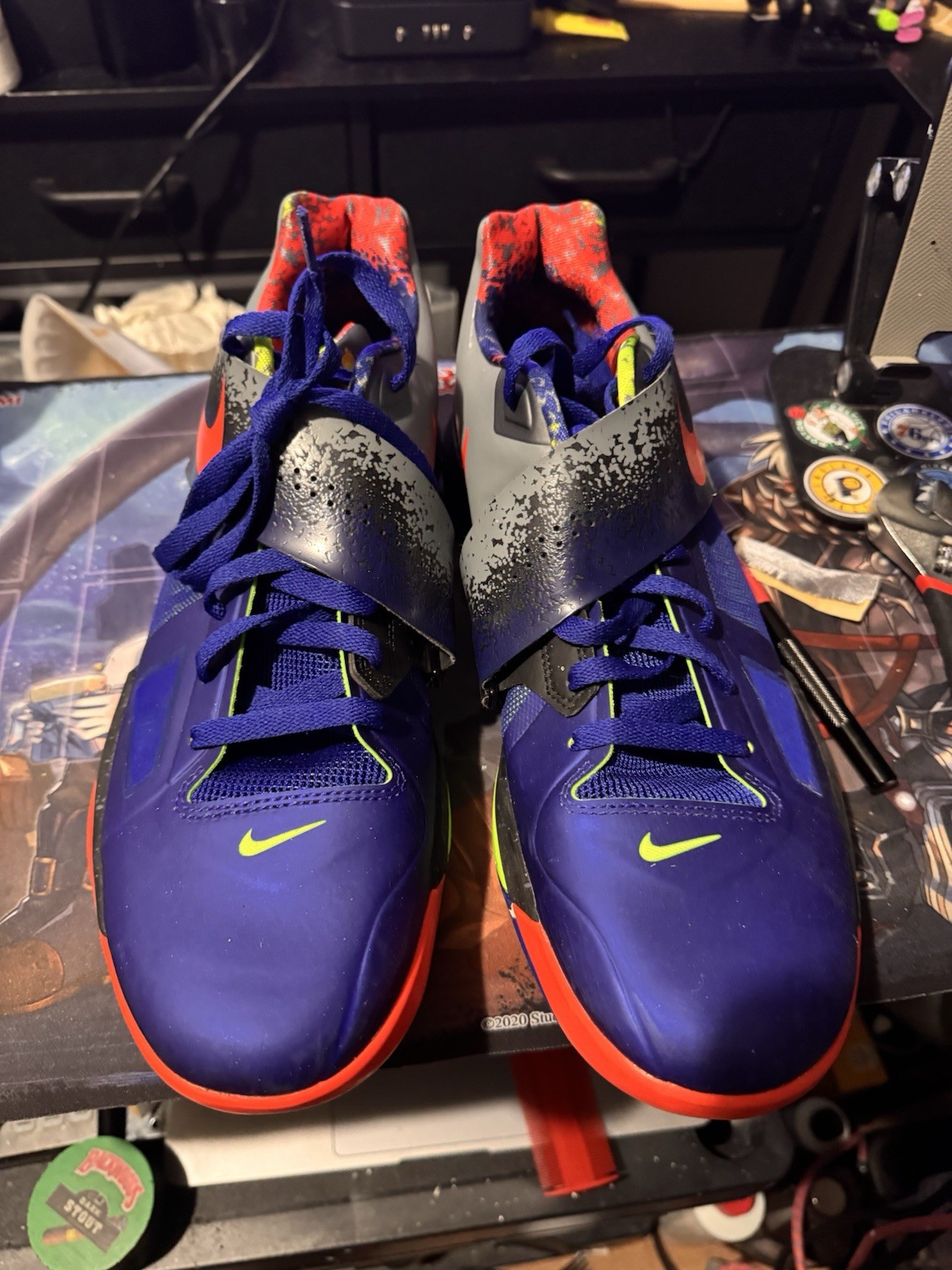 Nike KD 4 Nerf 2024 Concord Crimson Green Basketball Sneaker FQ8180-400