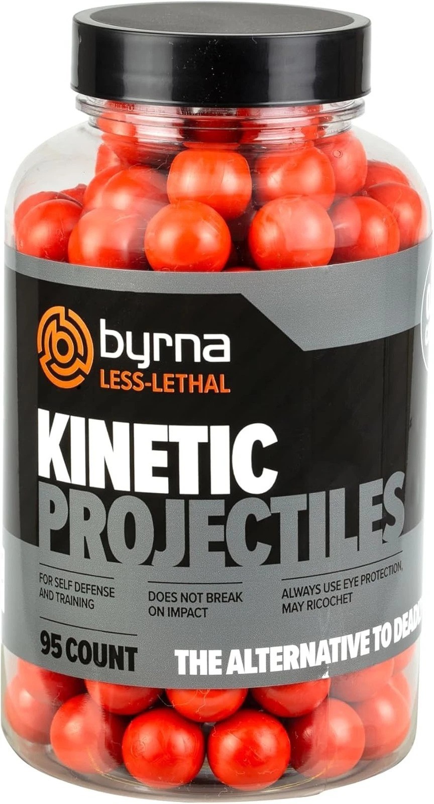 Kinetic Projectiles .61 Caliber Hard Plastic Rounds for Training and Self