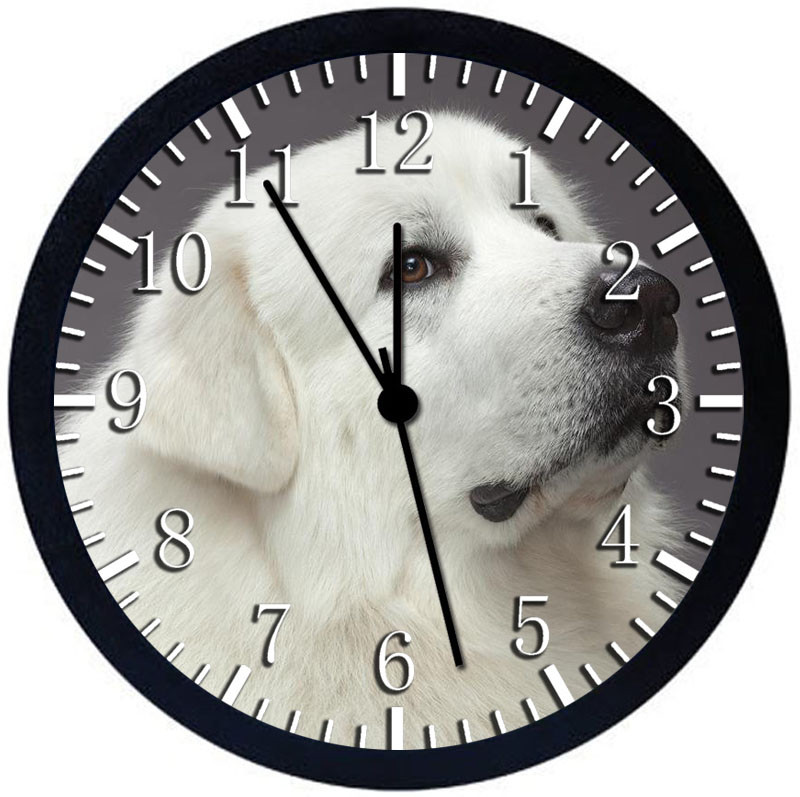 Great Pyrenees Black Frame Wall Clock Nice For Decor or Gifts F97