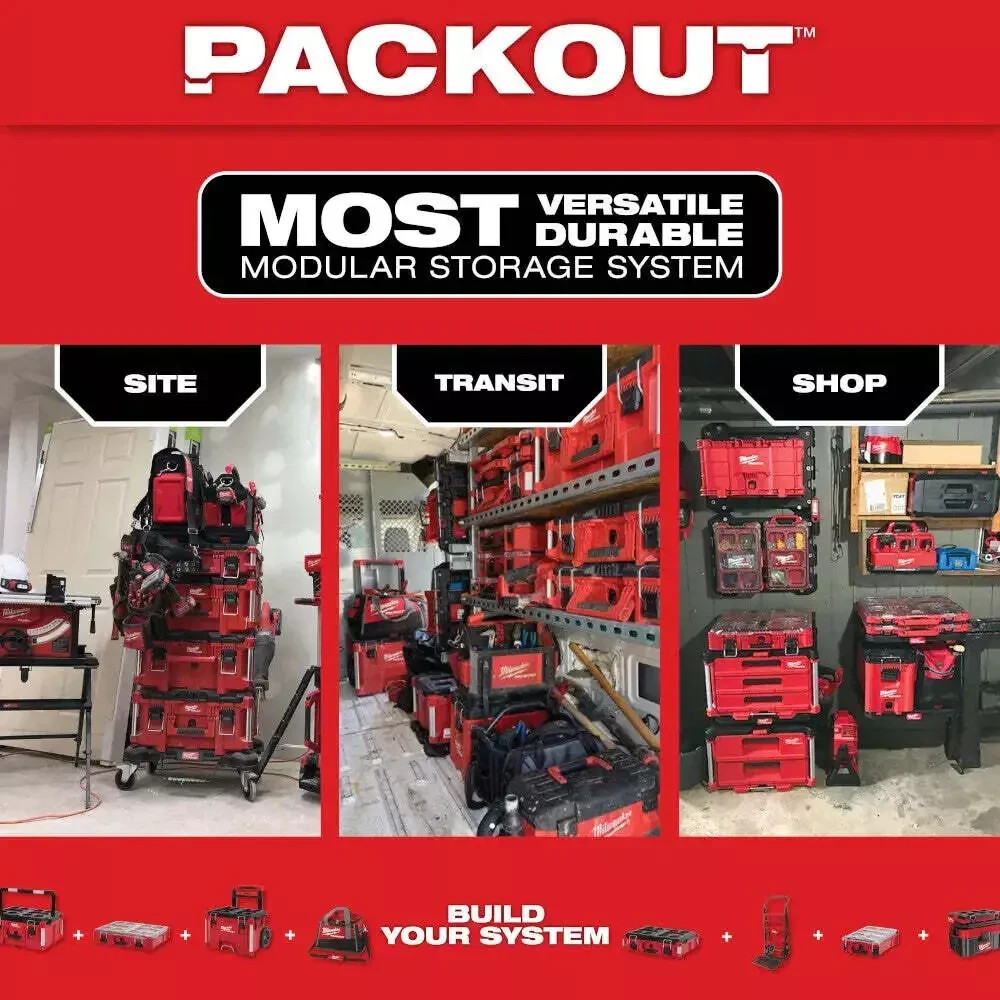 Milwaukee 48-22-8435 5-Bin Impact Resistant Polymer Packout Compact Organizer