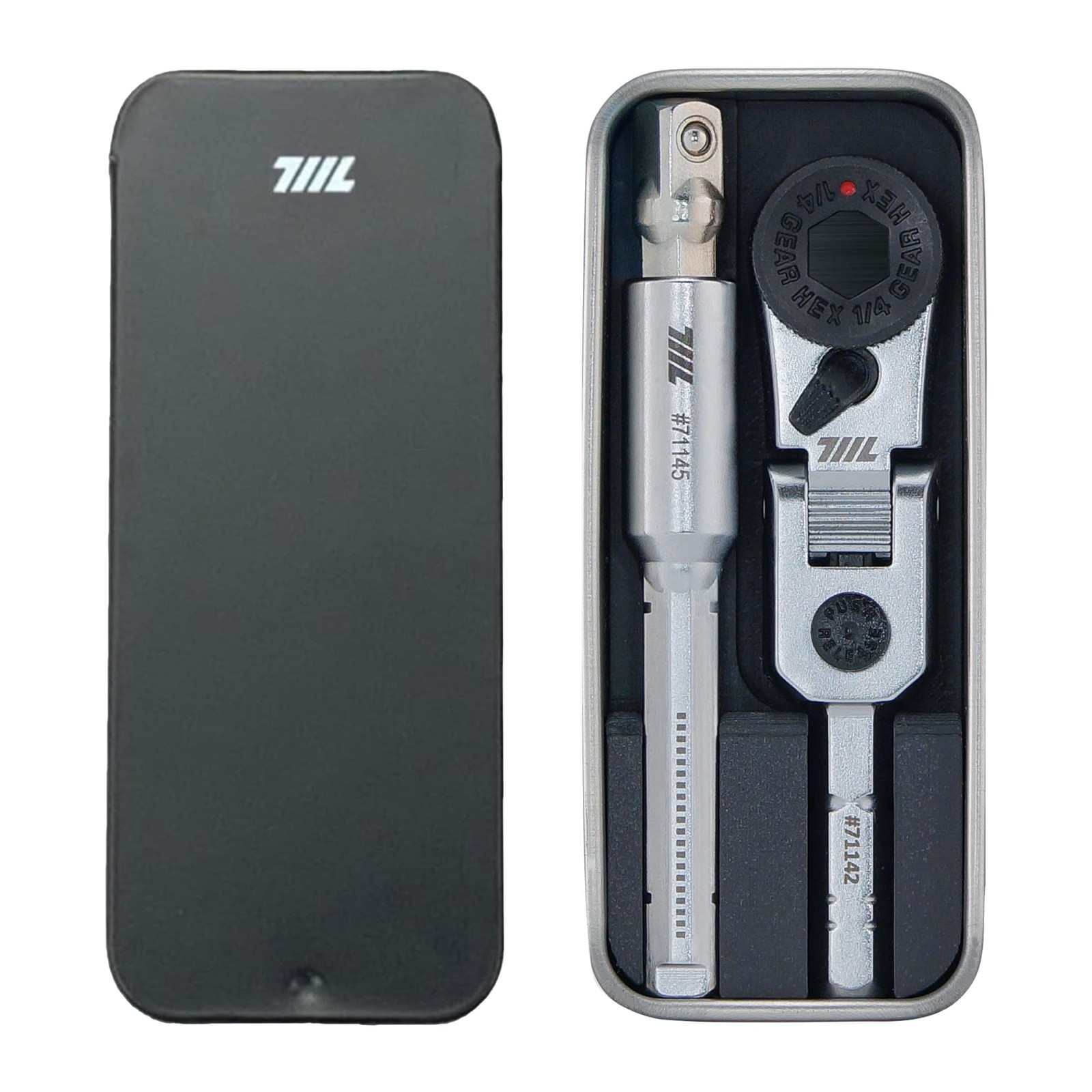 Mini 1/4" Ratchet Wrench with Socket Extension for EDC