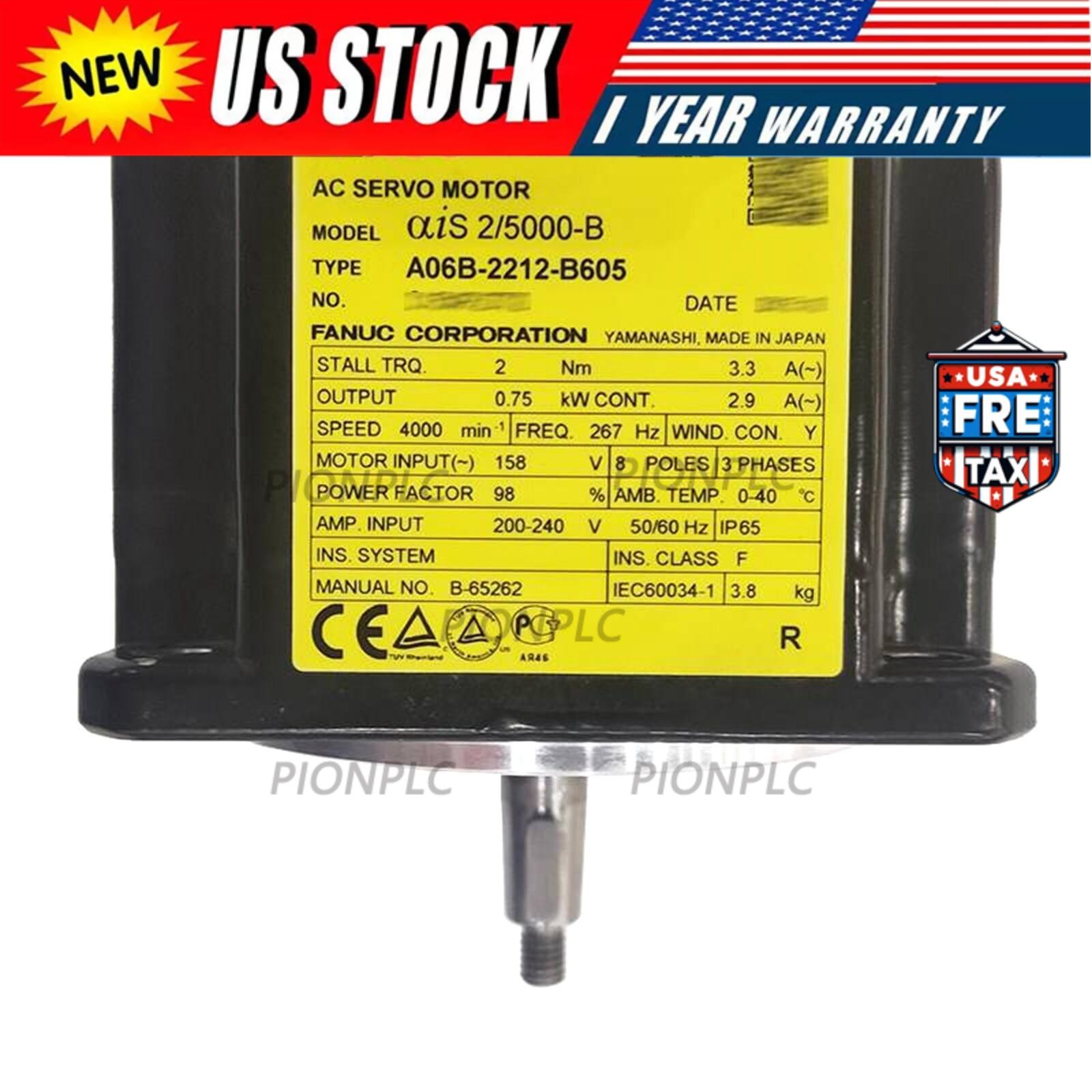 NEW FANUC A06B-2212-B605 Servo Motor